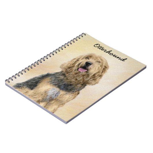 Otterhondschildering - Kute Original Dog Art Notitieboek (Linkerzijde)