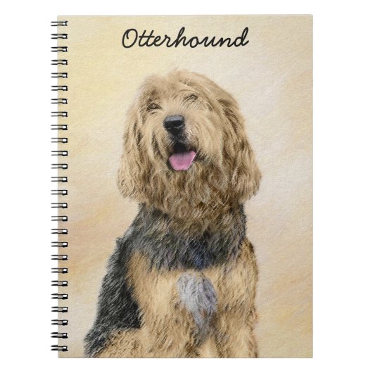 Otterhondschildering - Kute Original Dog Art Notitieboek (Voorkant)