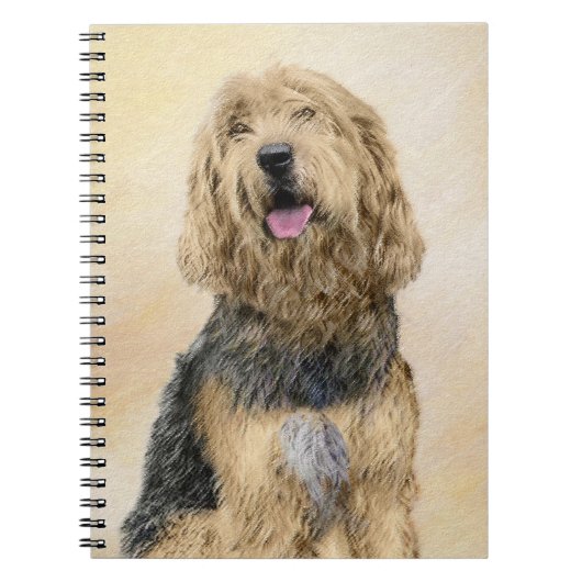Otterhondschildering - Kute Original Dog Art Notitieboek (Voorkant)