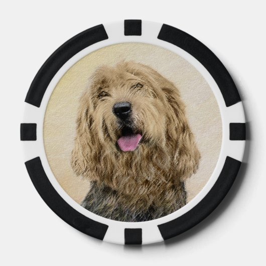 Otterhondschildering - Kute Original Dog Art Poker Chips (Voorkant)