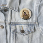 Otterhondschildering - Kute Original Dog Art Ronde Button 5,7 Cm (In situ)