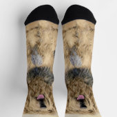 Otterhondschildering - Kute Original Dog Art Sokken (Top)