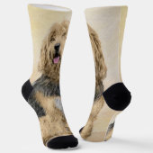 Otterhondschildering - Kute Original Dog Art Sokken (Gebogen)