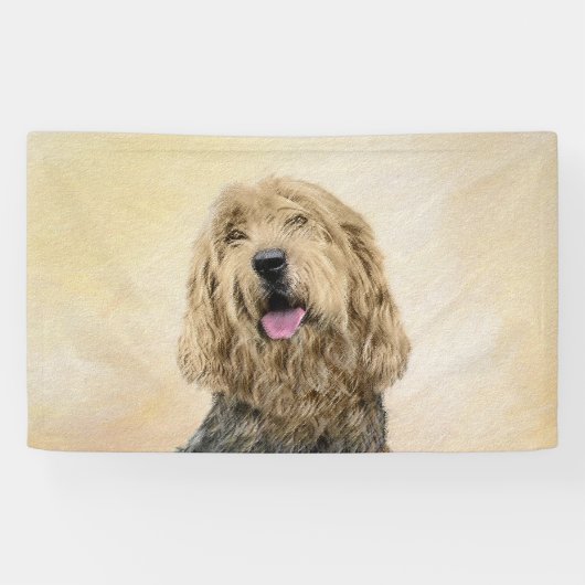 Otterhondschildering - Kute Original Dog Art Spandoek (Horizontaal)