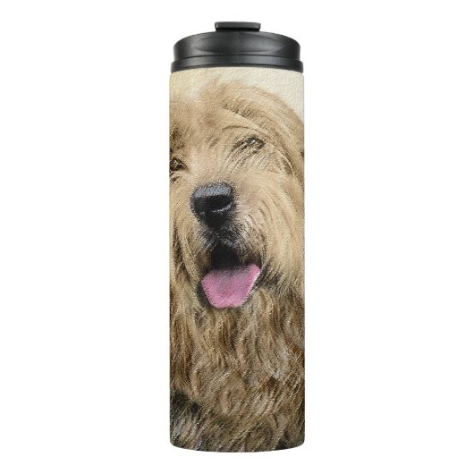 Otterhondschildering - Kute Original Dog Art Thermosbeker (Voorkant)