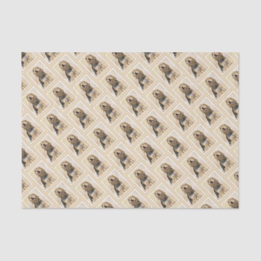 Otterhondschildering - Kute Original Dog Art Tissuepapier (Voorkant)
