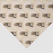 Otterhondschildering - Kute Original Dog Art Tissuepapier (Detail)