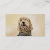 Otterhondschildering - Kute Original Dog Art Visitekaartje (Achterkant)