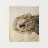 Otterhondschildering - Kute Original Dog Art Wandkleed (Voorkant)