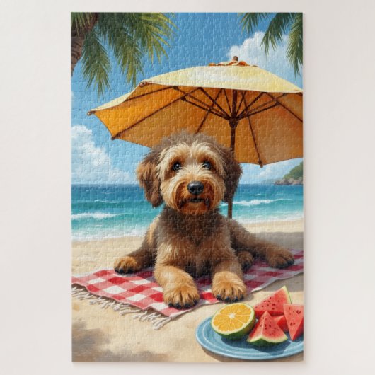 Otterhound Beach Relax Scene Legpuzzel (Verticaal)