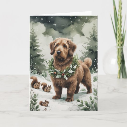 Otterhound Dog Christmas Wenskaart Kaart (Voorkant)
