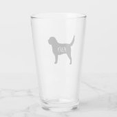 Otterhound Dog Silhouette Custom Drink Glas (Achterkant)