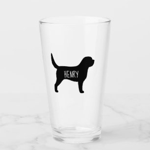 Otterhound Dog Silhouette Custom Drink Glas