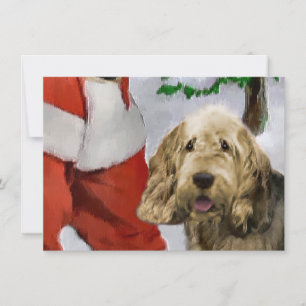 Otterhound en Santa Christmas Kaart