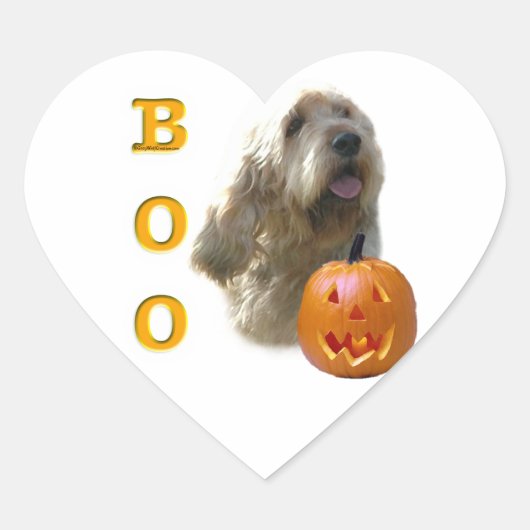 Otterhound Halloween BOO Hart Sticker (Voorkant)