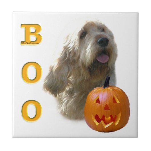 Otterhound Halloween BOO Tegeltje (Voorkant)