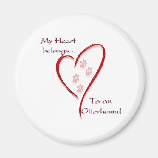 Otterhound Heart Magneet (Voorkant)