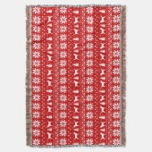 Otterhound Hond Silhouetten Kerstpatroon Rood Deken (Voorkant Verticaal)