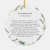 Otterhound hond watercolor monogram keramisch ornament (Achterkant)