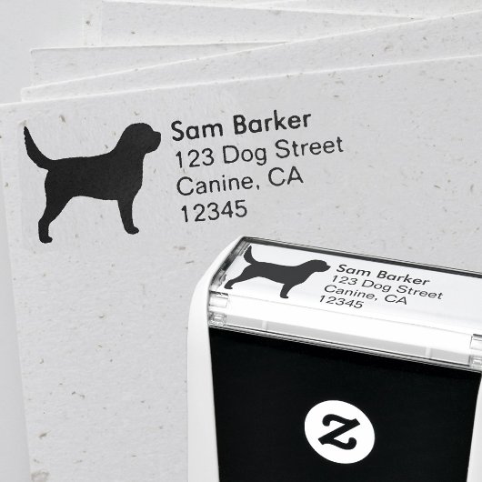 Otterhound Hondenras silhouet retouradres Zelfinktende Stempel