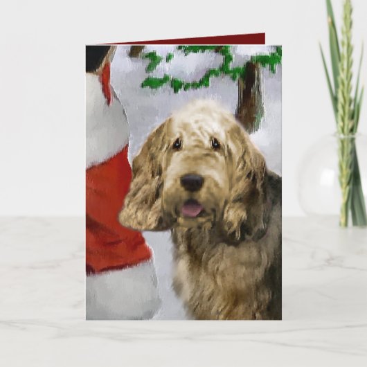 Otterhound kerstcadeaus feestdagen kaart (Voorkant)