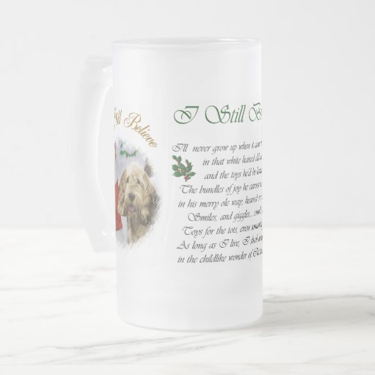 Otterhound kerstcadeaus matglas bierpul (Voorkant links)