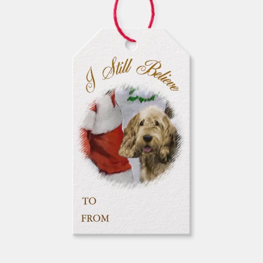 Otterhound Kerstmis Cadeaulabel (Voorkant)