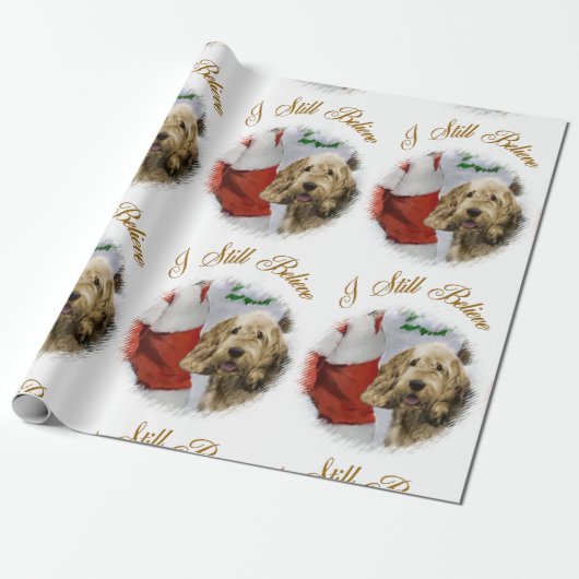 Otterhound Kerstmis Cadeaupapier (Uitgerold)