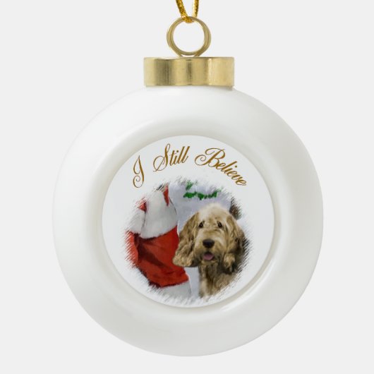 Otterhound Kerstmis Keramische Bal Ornament (Voorkant)