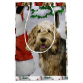 Otterhound Kerstmis Medium Cadeauzakje (Voorkant)