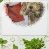 Otterhound Kerstmis Theedoek (Gevouwen)