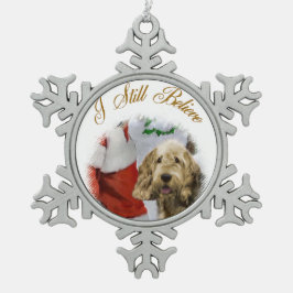 Otterhound Kerstmis Tin Sneeuwvlok Ornament