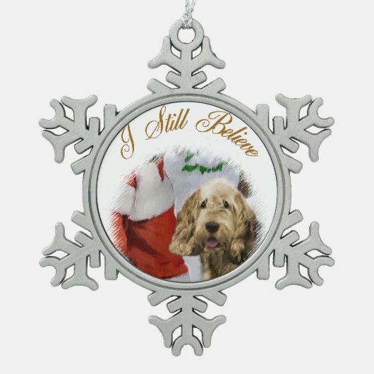 Otterhound Kerstmis Tin Sneeuwvlok Ornament (Voorkant)
