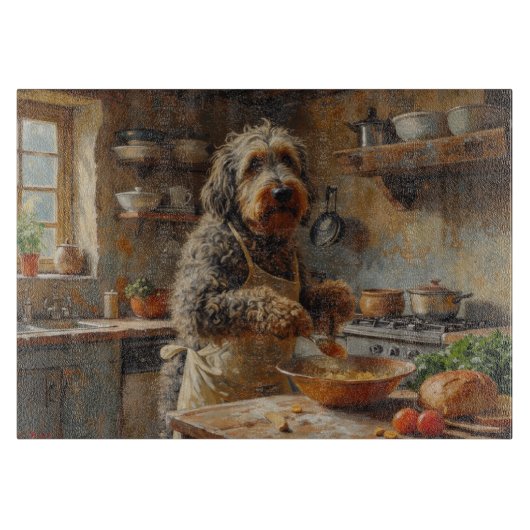 Otterhound Kookt in Keuken Snijplank (Voorkant)