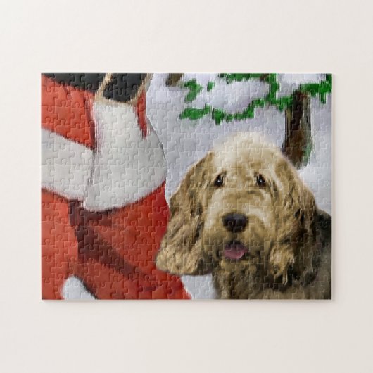 Otterhound met Kerstmis Legpuzzel (Horizontaal)