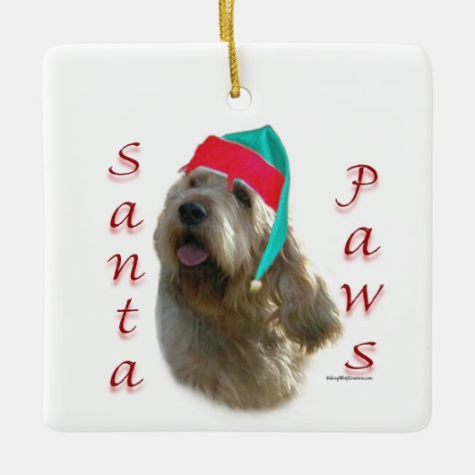 Otterhound Santa Paws Keramisch Ornament (Voorkant)