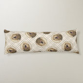 Otterhound Schilderen Zwart en Tan Originele Dog A Lichaamskussen (Achterkant)