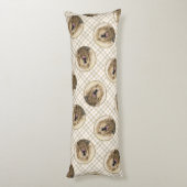 Otterhound Schilderen Zwart en Tan Originele Dog A Lichaamskussen (Achterkant (Verticaal))