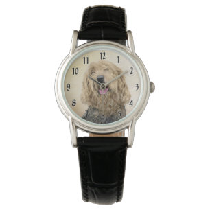 Otterhound Schilderij - Mooie Originele Honden Kun Horloge