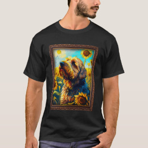 Otterhound schilderij Zonnebloem bloem Moeder Vrou T-shirt
