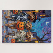 Otterhound Trick-or-Treating in Halloween kostuums Legpuzzel (Horizontaal)