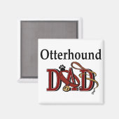 Otterhound vader geschenken magneet (Voorkant / Achterkant)
