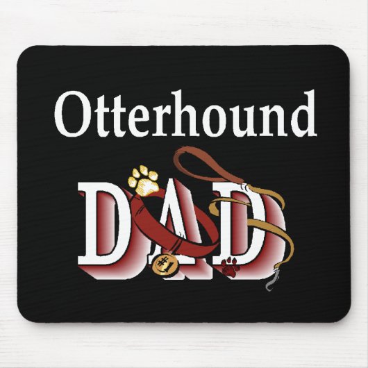Otterhound vader geschenken muismat (Voorkant)