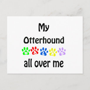 Otterhound wandelingen ontwerp briefkaart