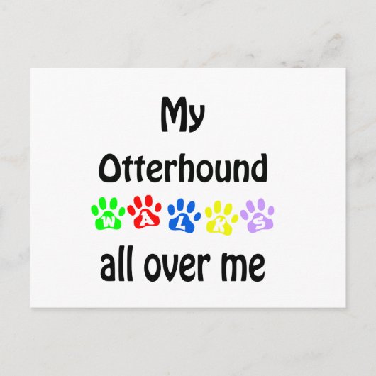 Otterhound wandelingen ontwerp briefkaart (Voorkant)