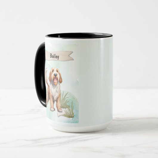 Otterhound Watercolor Personalized Dog Mok (Voorkant links)