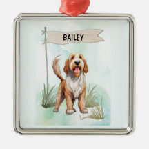Otterhound-waterverf gepersonaliseerde hond