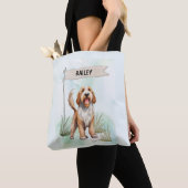 Otterhound-waterverf gepersonaliseerde hond tote bag (Dichtbij)