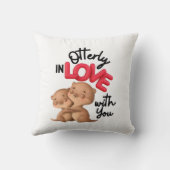 Ottering in Liefde - Schattige Baby shower Valenti Kussen (Achterkant)
