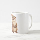 Otterjong met gebreide hoed koffiemok (Voorkant rechts)